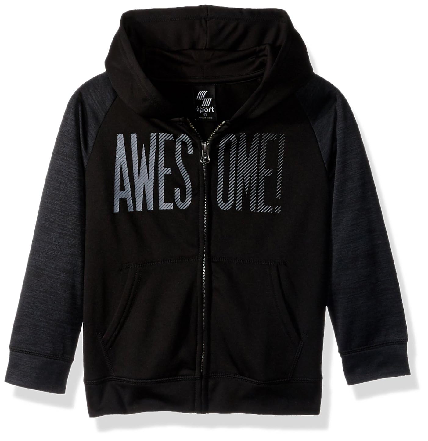 The Children's Place Baby Boys' Active Zip Hoody, Black 83131, 2T