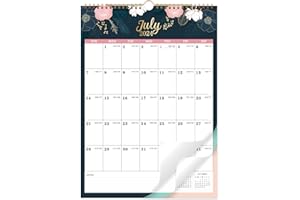 INDEME 2024-2025 Wall Calendar - Jul 2024 - Dec 2025, 18 Months Calendar 2024-2025, 12" x 17”, Twin-wire Binding, Hanging Hook, Holidays, Julian Dates