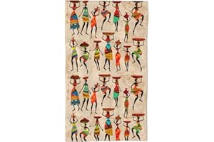 DJTRRF African Women Afro Girls Bathroom Towels Hands Towels for Shower Room Yoga Travel Spa 27.5x16 in