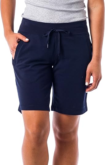 women's knit shorts with elastic waist
