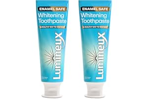 Lumineux Teeth Whitening Toothpaste 2 Pack Peroxide Free Enamel Safe for Sensitive Whiter Teeth, Fluoride Free, No Alcohol, Artificial Colors, SLS Free Dentist Formulated - 3.75 Oz