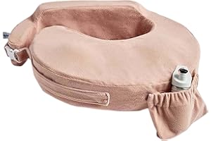 My Brest Friend Deluxe Nursing Pillow – Soft Navy Plush Polyester Slipcover, Firm Flat Feeding Cushion, Wrap-Around Adjustabl