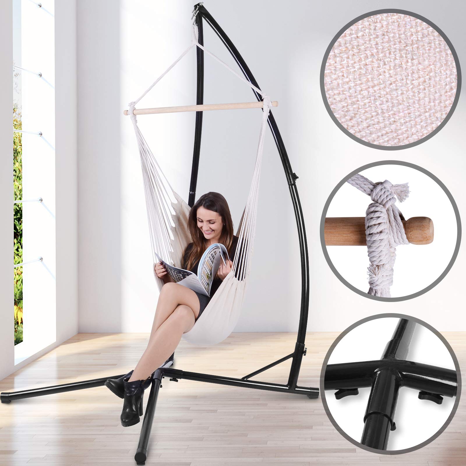 Black Steel 155cm high Supported weight max 150Kg AMANKA Support to