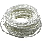 3mm x 10m White Recoil Starter Rope Pull Cord No Handle for Lawn Mower | 33ft white rope only no handle for mower chainsaw trimmer generator edger blower pressure washer starters