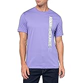 Armani Exchange Mens Regular Fit Cotton Side Logo Print Tee