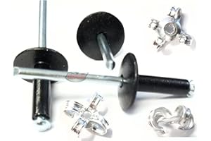 EDGE PERFORMANCE PRODUCTS Black 3/16" Pop Rivets Aluminum Large Head Exploding Banana Peel Back Fasteners .125 - .560 Grip Range