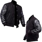 Mount Helicon Two-Tone Leather Baseball Varsity Jacket for Men - Premium Quality and Unique Design