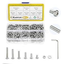 Kadrick 300 Pcs M4 Screw Assortment Button Head