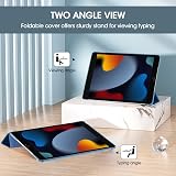 ProCase iPad 9th/8th/7th Gen Case 10.2 Inch Blue Slim Translucent Back view 3