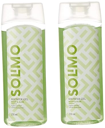 Amazon Brand - Solimo Antibacterial Shower Gel, 250 ml (Pack of 2)