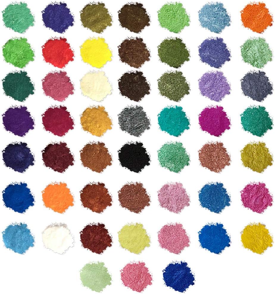 Chenway Mica Powder, 52 Colors Versagel Pigment Powder Handmade Soap Making Tools, Powder Pigments, Soap Liquid, Lip Gloss Base, Resin Pigment