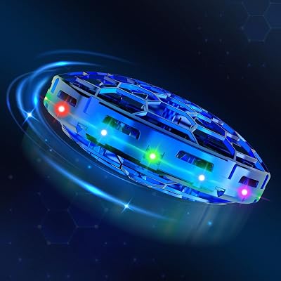 Semai Flying Toy Drone for Kids 360° Hands Free LED Light Indoor UFO Blue
