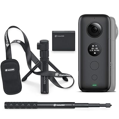 Insta360 ONE X All-in-One Bundle: Action Video Camera + Bullet Time Handle + Invisible Selfie Stick - FlowState Stabilization, 360 Degree Action (SD Card Sold Separately), Authorized Dealer