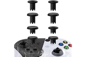 eXtremeRate ThumbsGear V3 Interchangeable Thumbsticks for Xbox Core Controller, 4 Height Adjustable Convex and Concave Grip Joysticks for Xbox One S/X/Elite, for Nintendo Switch Pro Controller - Black