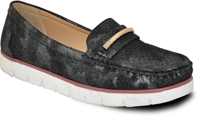 womens black comfort loafers