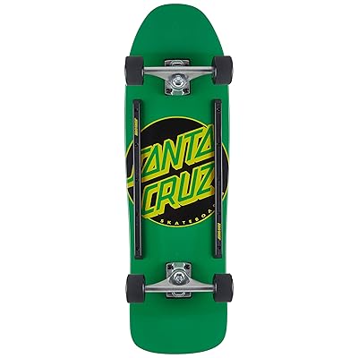 Santa Cruz 80s Cruzer Skateboard, Blanco, x Dominican