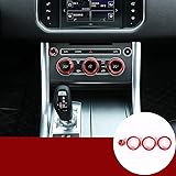 YIWANG Aluminum Alloy Car Interior Decorations Audio and Air Conditioning Knobs Trim for Land Rover Range Rover Sport 2014-20