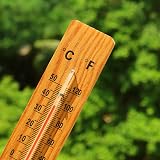 LND Gifts 2 Traditional Wooden Room Thermometer Indoor Outdoor UK Made view 2