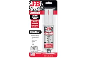 J-B Weld 50112 ClearWeld 5 Minute Set Epoxy Syringe - Clear - 25 ml, 25ml