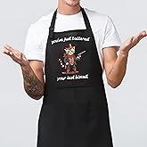 JMICPTUB Funny Western Cat Baking Aprons with Pockets, Gifts for Bakers Women, Cat Lover Mom Dad Gifts Waterproof Adjustable Bib Apron for Kitchen Dishwashing Cooking Grilling Baking