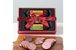WISCONSIN CHEESE COMPANY Wisconsin’s Best - Holiday Summer Sausage Gift Box | Smoked, Garlic & Jalapeño Cheddar Summer Sausages | Perfect for Parties, Charcuterie Boards, and Holiday Gifts | Great Gift for Meat Lovers