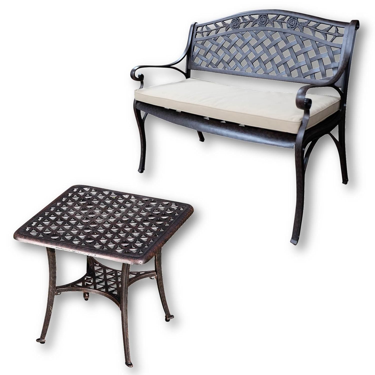 Amazon.de: Lazy Susan - Sandra Quadratischer Kaffeetisch mit 1 Rose