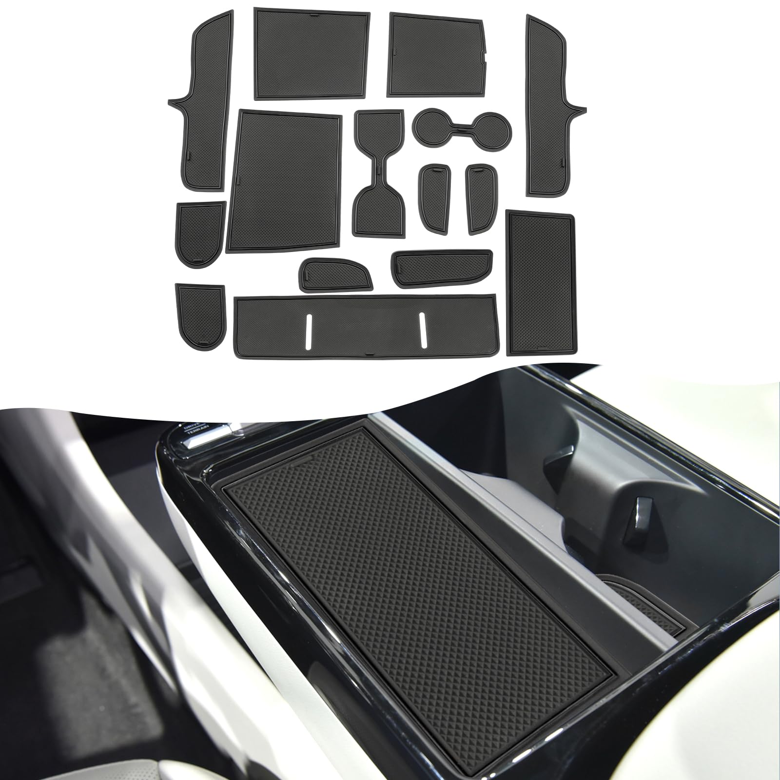 SXCY for 2025 Hyundai Tucson Cup Holder Inserts Liner [Full Wire Button