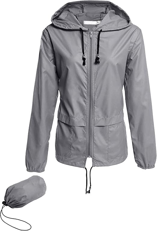 Waterproof Jacket Ladies Lightweight Rain Jacket for Cycling and Hiking