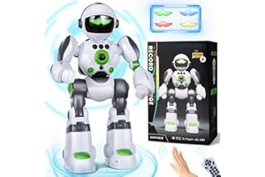 Zreswap Robot Toys Gift for Kids: Remote Control Robot Programmable with Record Voice Music Dancing Gesture Control, for Toddler Boys and Girls