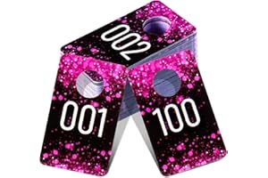 Jetec Live Plastic Number Tags, Consecutive Reusable Normal and Mirrored Image Number Tags for Live Coat Room Hanger Cards