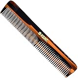 Kent 5T 6.6 Inch Limited Edition Double Tooth Hair Dressing Comb, Fine Wide Tooth Dresser Comb For Hair, Beard and Mustache,