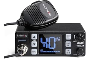 Radioddity CB-606 CB Radio, 40 Channel Mobile CB Radio with AM/FM/PA Modes, 2.2’’ LCD Screen, Instant Channel 9/19, VOX, Roger Beep, TOT, ASQ/SQ, for Off-Road Adventure