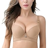 FallSweet Padded T Shirt Bras for Women Push Up Comfort Underwire Brassiere 34A to 44C