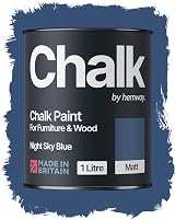 Hemway Night Sky Blue Chalk Paint 1L Matt Finish Furniture & Walls