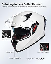 ILM Motorcycle Helmet Full Face with Pinlock