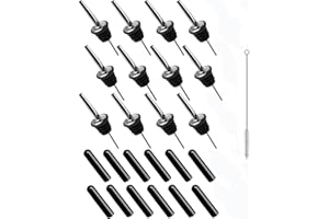 Stainless Steel Olive Oil Spout Pourer, Speed Wine Bottle Pourer, Suitable for About 3/4" Bottle Mouth, with Long Rubber Dust