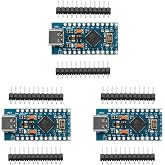 HiLetgo 3pcs Pro Micro ATmega32U4 5V/16MHz Type-C Module with Pin Headers Compitable with Arduino