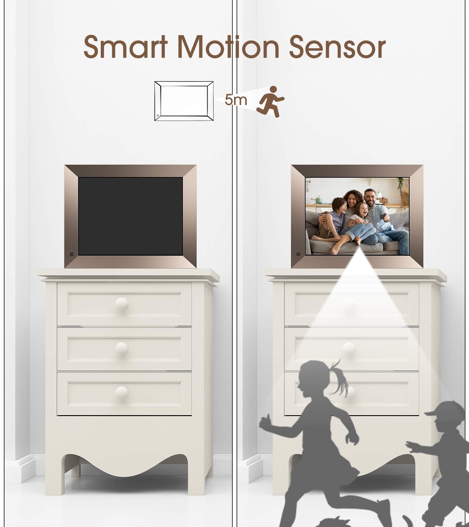 Dragon Touch 10 Inch WiFi Digital Picture Frame,Adjustable Magnetic Stand,IPS Touch Screen HD Display,16GB Storage,Motion Sensor,Auto-Rotate,Share Photos and Video via App and E-mail(Classic 10 Elite)