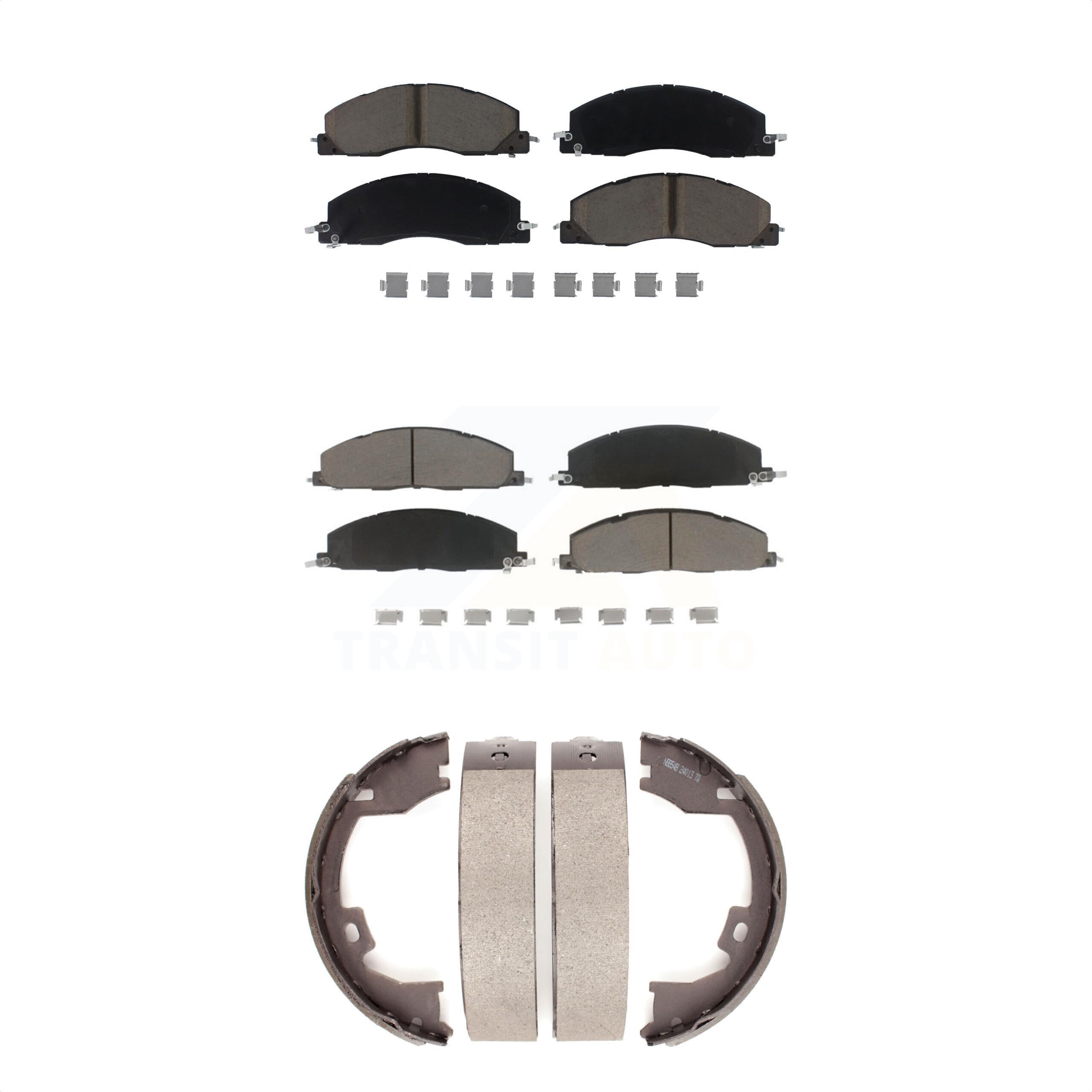 Transit Auto Front Rear Ceramic Brake Pads And