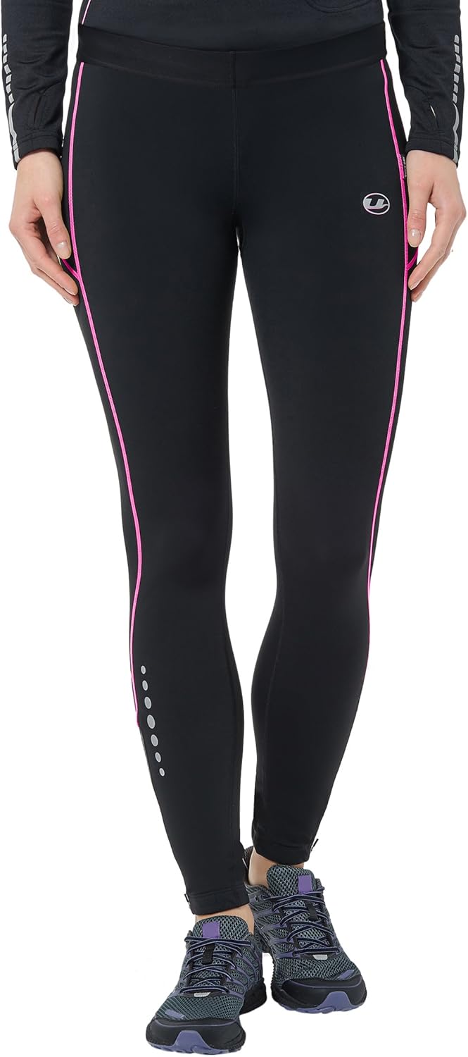 Ultrasport Advanced Damen Sporthose Thermo Dynamic justierbarer Bund und Schlüsseltasche mit Ultrasport Advanced Damen Sporthose Thermo Dynamic justierbarer Bund und Schlüsseltasche mit