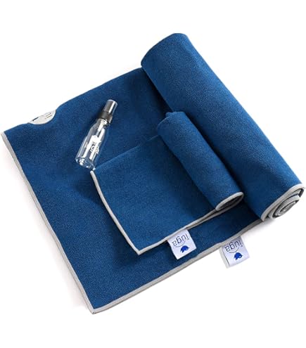 NEW | Wakeman Yoga Mat Towel And Gym Towel Set - 2-Piece Non - View #9