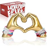 Gold Decor for Singer Fans Lover Merch Heart Hands Sculpture, Home Decor Living Room Accent Decor Love Statue for Bedroom Bookshelf Coffe Table Aesthetics Decorations Gifts for Women Mom Girlfriend
