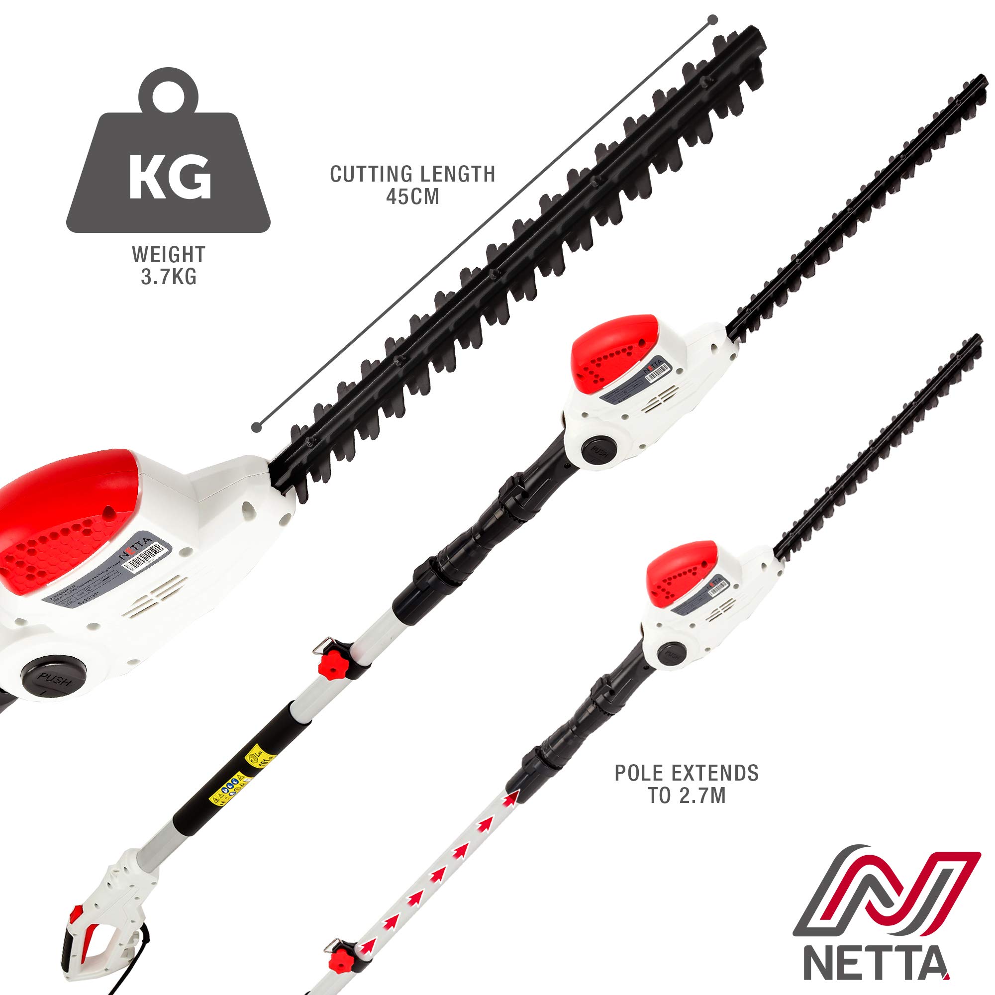 flymo sabrecut xt corded telescopic hedge trimmer