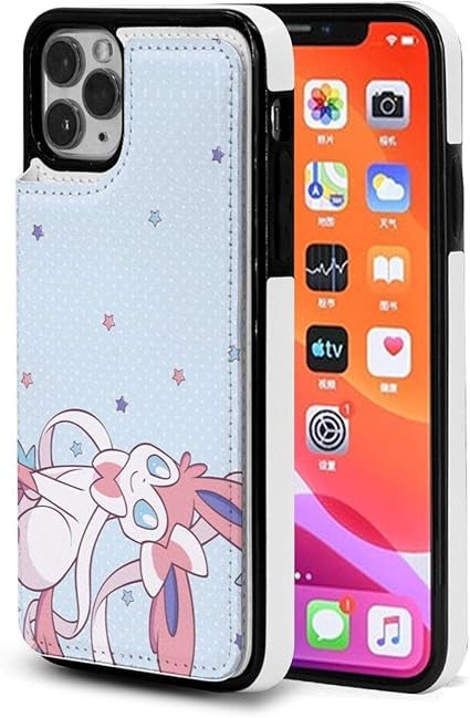 Amazon ニンフィア イーブイ Iphone 11 11 Pro 11 Pro Max ダブルバックル Pu レザー 超強力な磁力 360 全身超薄型ハード カード スロットとスタンド機能超薄型防塵電話ケース Iphone 11 6 1 家電 カメラ オンライン通販