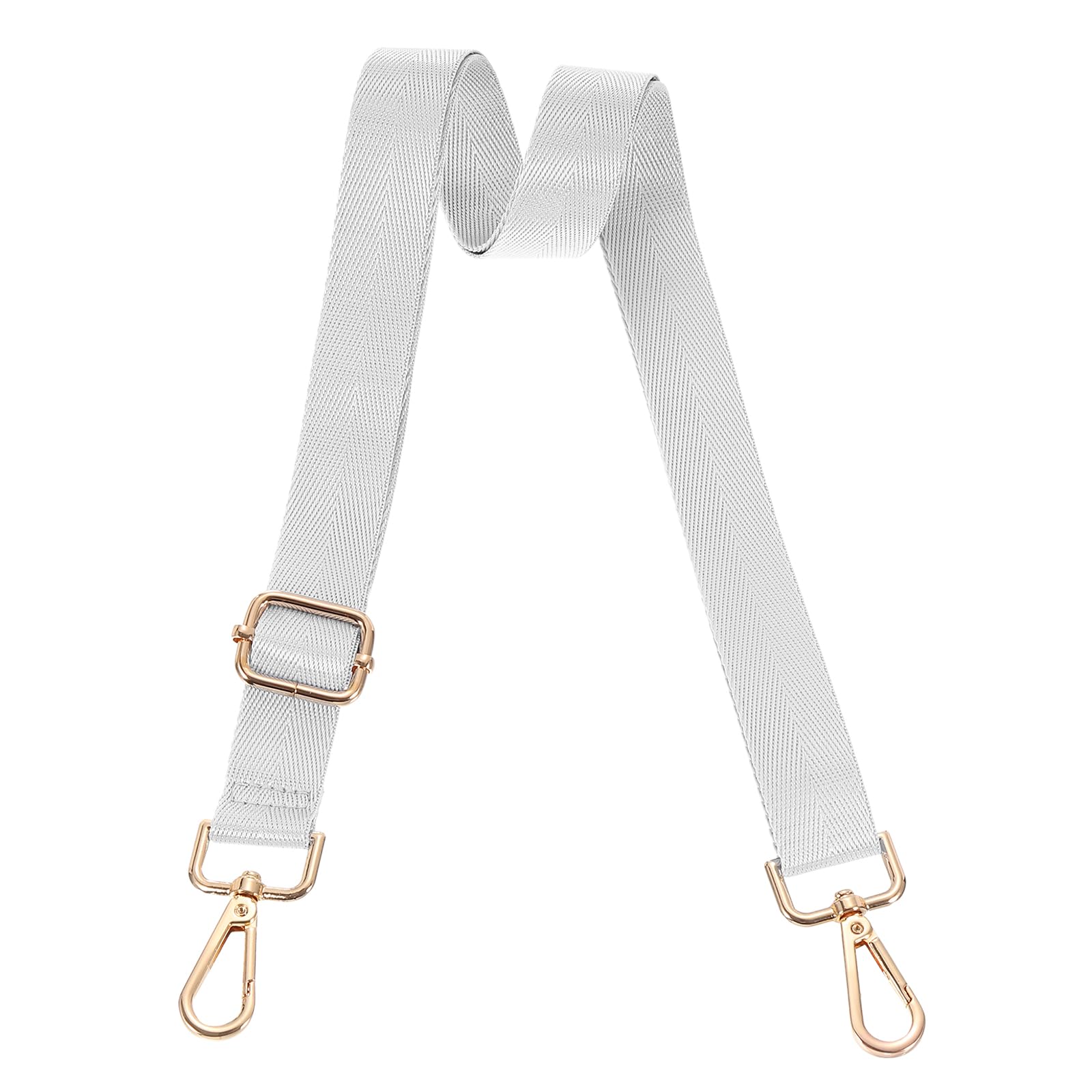 Photo 1 of uxcell Wide Shoulder Strap, 2.5cm Adjustable Purse Strap Replacement Crossbody Strap for Shoulder Bag Handbag, Silver, Light Gold Pull Core Buckle