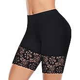 Ganado Slip Shorts for Under Dresses Women Anti Chafing Shorts Underwear Seamless Under Dress Lace Boyshorts Panties