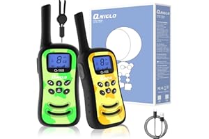 Qniglo Walkie Talkies for Kids Rechargeable 2 Pack,Camouflage Walky Talky for Children's Day Christmas Birthday Gifts Toys for Age 3-12 Boys Girls