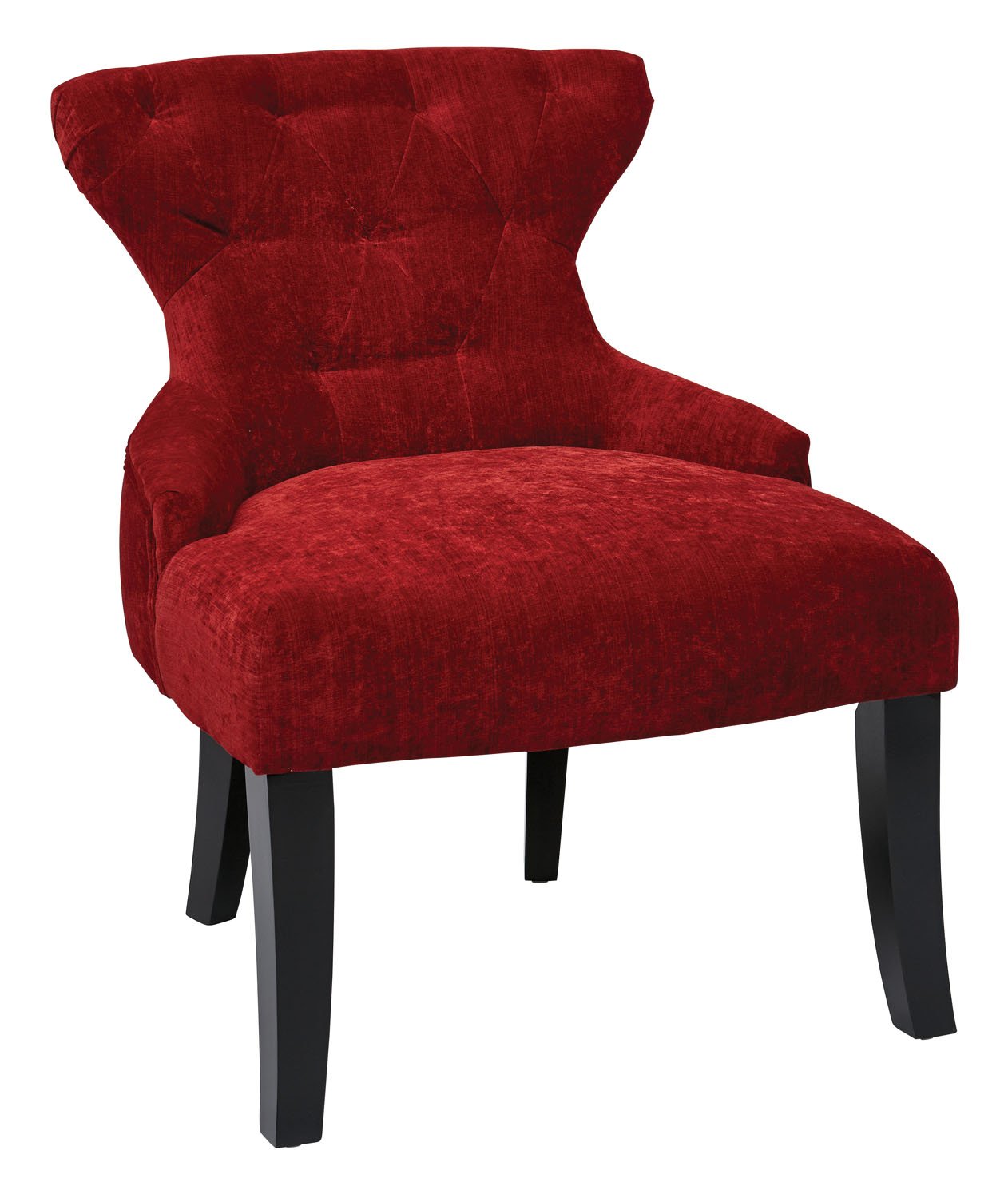 Ave Six Curves Hour Glass Accent Chair With Espresso Finish Solid Wood Legs Vintage Grenadine Fabric