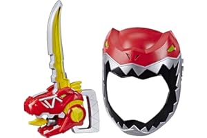Power Rangers Playskool Heroes Zord Saber, Red Ranger Roleplay Mask with Sword Accessory, Dino Charge Inspired Toy for Kids