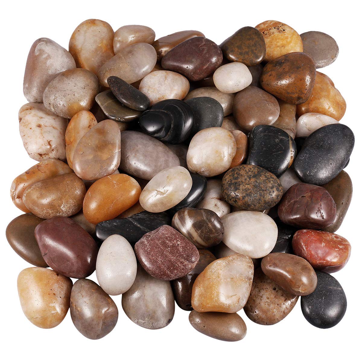 KYEYGWO Aquarium Natural Pebbles River Stones, Decorative Stones and Gravel or Garden Vase Plant Pots Fish Tank 1 Pound